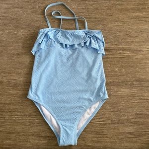 Copper Key Eyelet Ruffle Popover Swimwear
